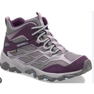 MERREL Moab FST Mid A/C Girls Waterproof Hiking Kids Boot Sz 4 M